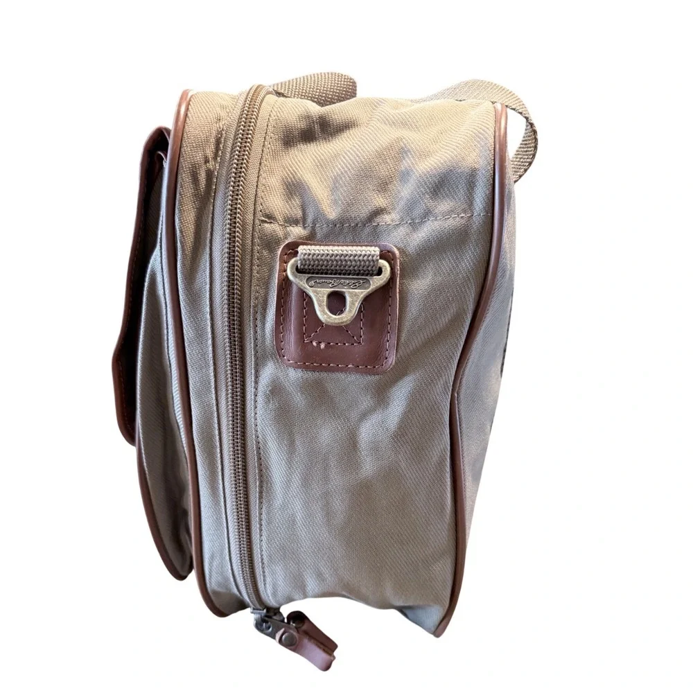 Eddie Bauer Vintage Canvas Leather Trim‎ Duffle Bag Tan Weekend Travel Carry On